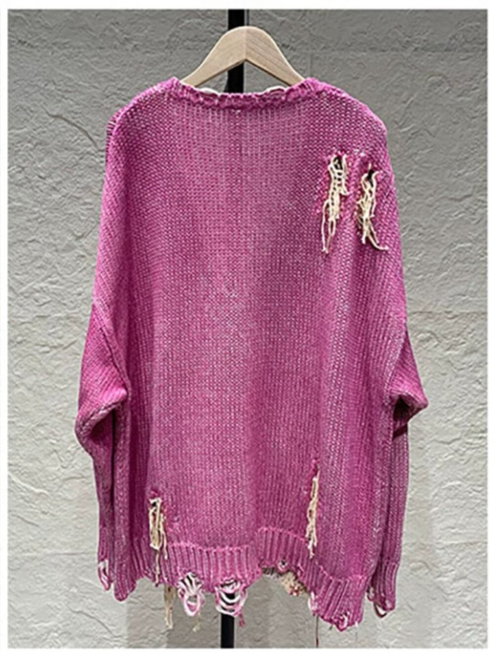 R13 NWOT Pink Jumbo Distressed Cardigan XS - Picture 6 of 16